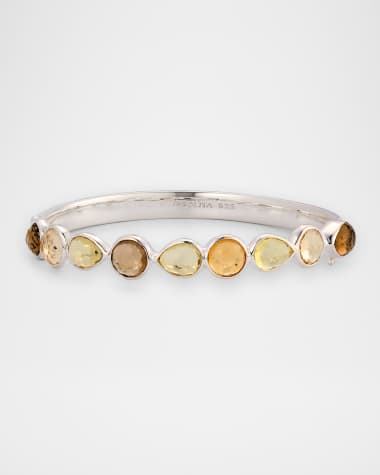 Ippolita Rock Candy Girasole Stone Row Bangle Bracelet in Sterling Silver