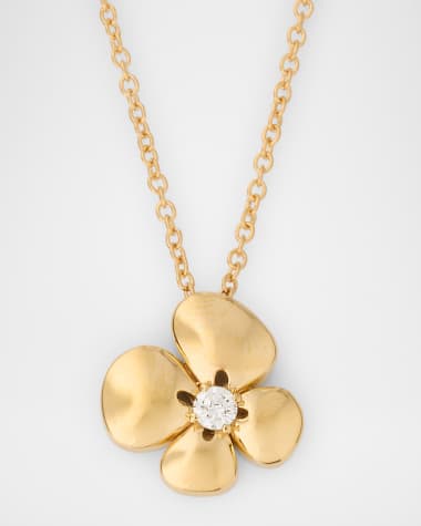 Miseno 18K Yellow Gold Flower Pendant Necklace with Diamonds