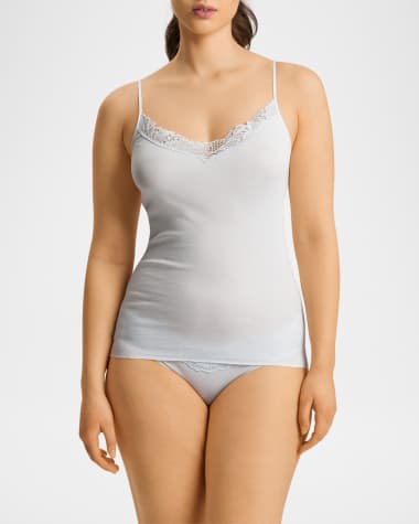 Hanro Anne Lace-Trim Cotton Cami