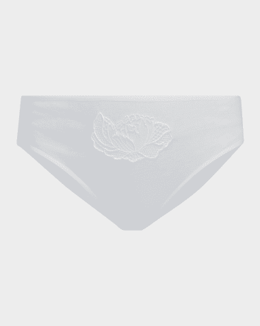 Hanro Anne Floral-Embroidered Cotton Briefs