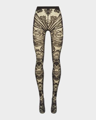 ETRO x Wolford Etro Tattoo-Effect Tights