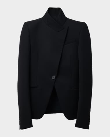 McQueen Structured Fitted Wool Blazer