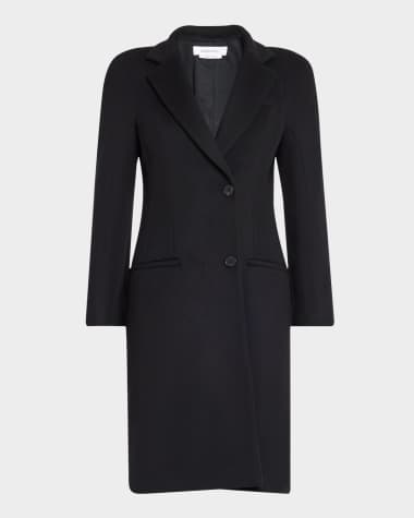McQueen Long Wrap Suiting Wool Cashmere Coat