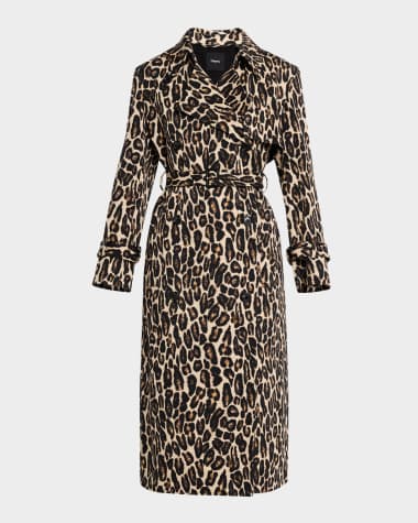 Theory Relaxed Leopard Trench Coat
