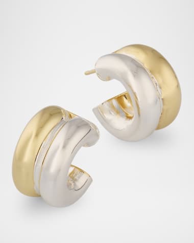Jennifer Zeuner Rosie Two-Tone Hoop Earrings