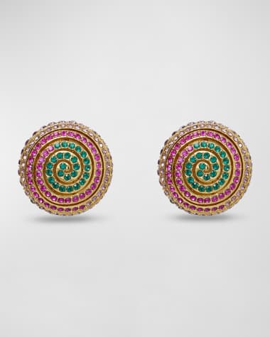 Lele Sadoughi Spiral Button Earrings