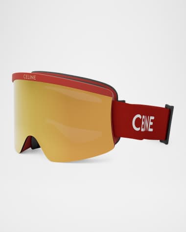 Celine Men's Ski Mask with Logo Strap