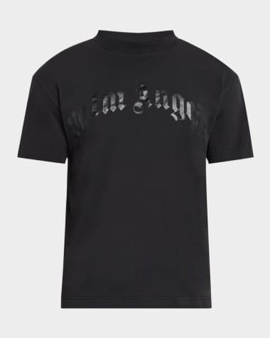 Palm Angels Men's Tonal Curved Logo T-Shirt