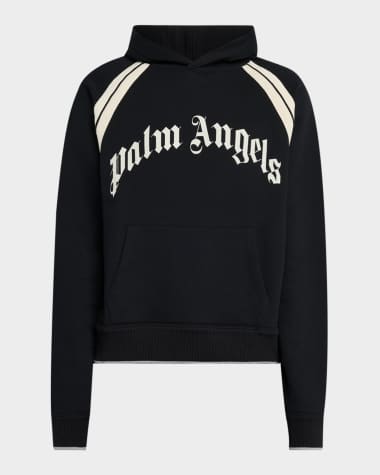 Palm Angels Men's Curved Logo Track Hoodie