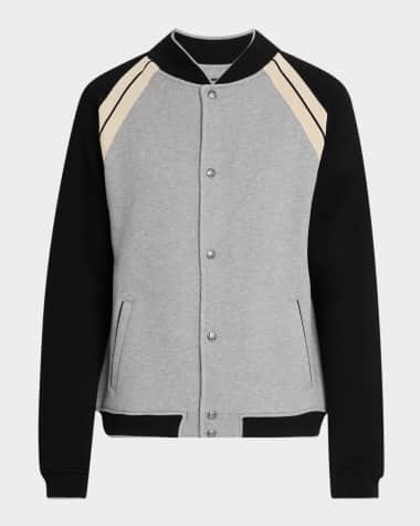 Palm Angels Men's Curved Logo Track Varsity Jacket