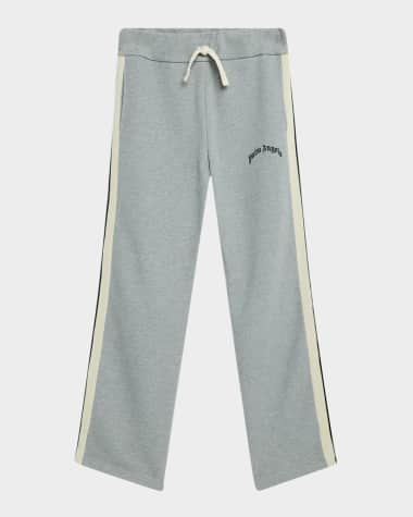 Palm Angels Men's Curved Logo Track Sweatpants