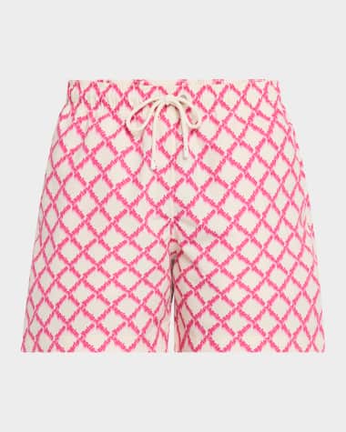 Palm Angels Men's Net Logo Swim Shorts