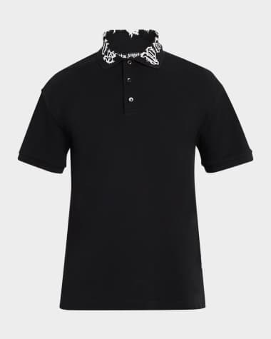 Palm Angels Men's Neck-Logo Polo Shirt