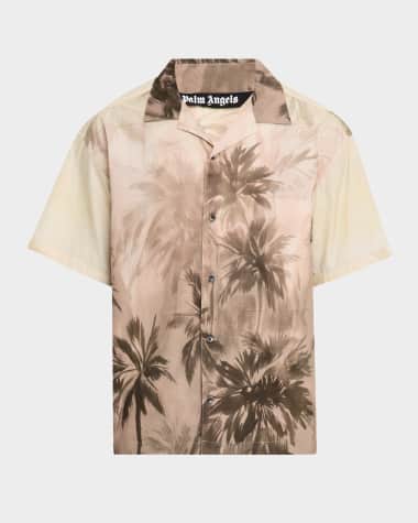 Palm Angels Men's Sunset Palms Bowling Shirt