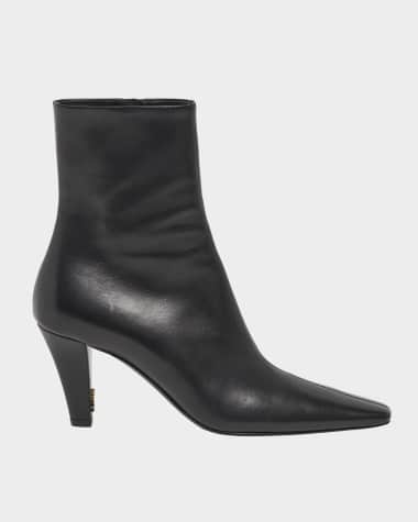 Saint Laurent Jill Calfskin Ankle Booties