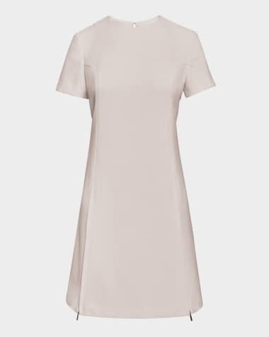 Santorelli Kate Zip-Hem Stretch Crepe Dress