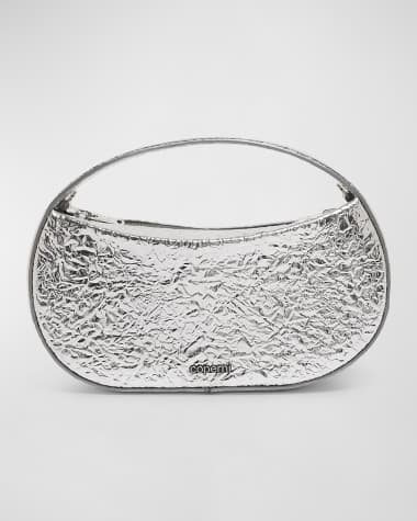 Coperni Swipe Small Foil Leather Top-Handle Bag