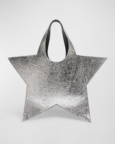 Coperni Star Foil Leather Tote Bag