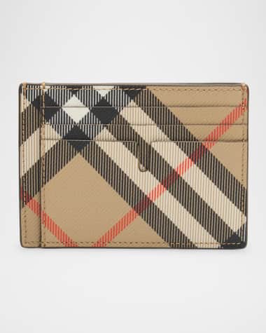 Burberry Men's Check Clip Card Case