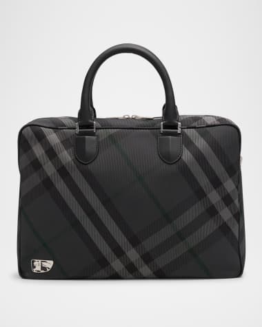 Burberry Men's Heritage Check Briefcase