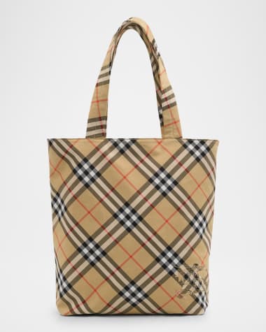 Burberry Men's Check Tote Bag