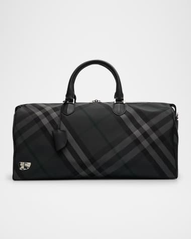 Burberry Men's Grid Duffel Bag