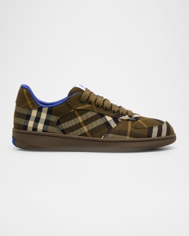 Burberry Men's Terrace Check Low-Top Sneakers
