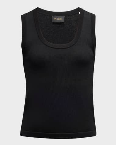 St. John Santiago Knit Scoop-Neck Tank Top