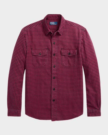 Polo Ralph Lauren Men's Classic Fit Long-Sleeve Gingham Twill Workshirt