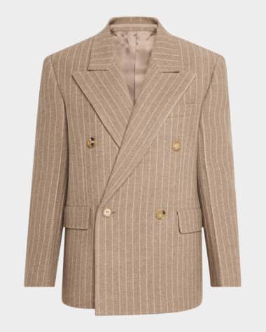 Burberry Men's Double-Breasted Pinstripe Sport Coat