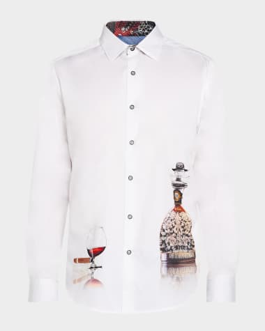 Robert Graham Men's Cognac Sport Shirt