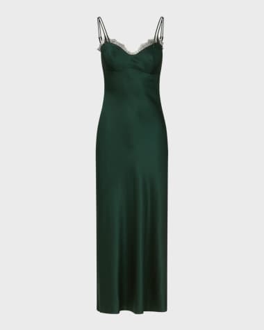 Veronica Beard Bixie Stretch-Silk Slip Dress