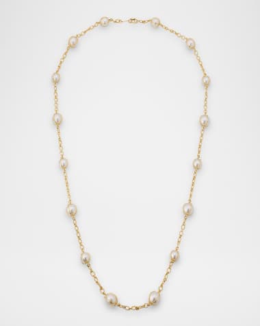 Verdura 18K Yellow Gold South Sea Pearl Bubble Necklace