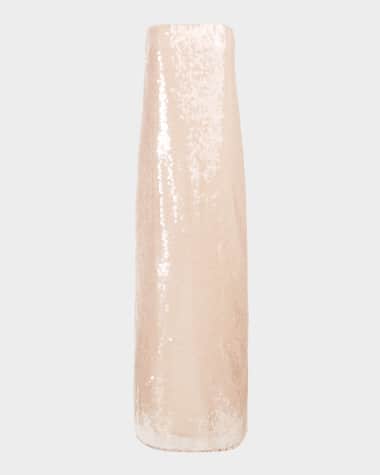 STAUD Casey Sequined Strapless Midi Dress