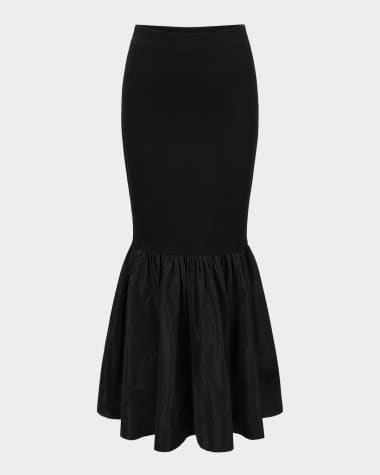 STAUD Hawthorne Mermaid-Hem Midi Skirt