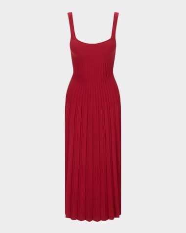 STAUD Ellison Knit Midi Dress