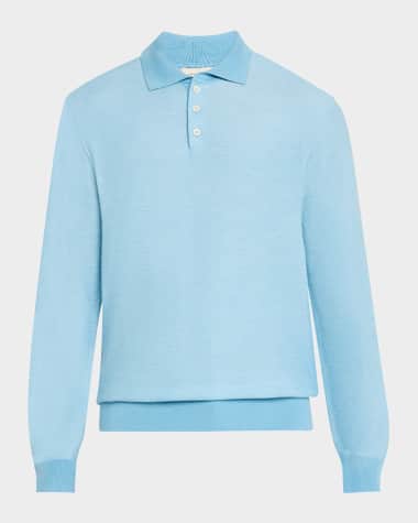 Bugatchi Men's Contrast-Trim Polo Sweater