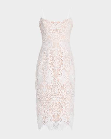 White Midi Designer Cocktail Party Dresses Neiman Marcus