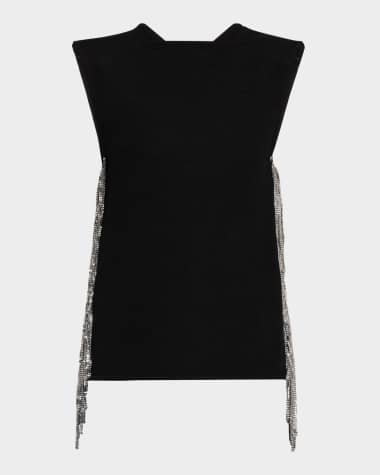 Jil Sander Chainmail Fringed Sleeveless Top