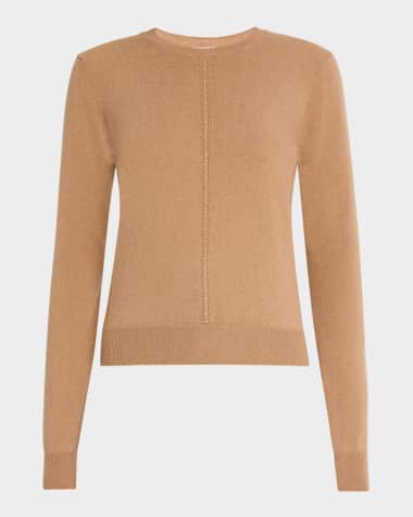 Saint Laurent Seamed Crewneck Cashmere Sweater
