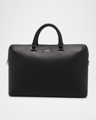 ZEGNA Men's Leather Business Briefcase