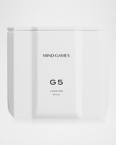 MIND GAMES G5 White Knight Jasmine Milk Luxury Candle, 10 oz.