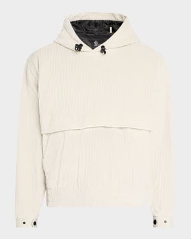 Moncler Grenoble Men's Corduroy Cinched Waist Hoodie