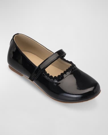 Elephantito Girl's Aria Scallop-Trim Ballerina Flats, Baby/Toddler/Kids