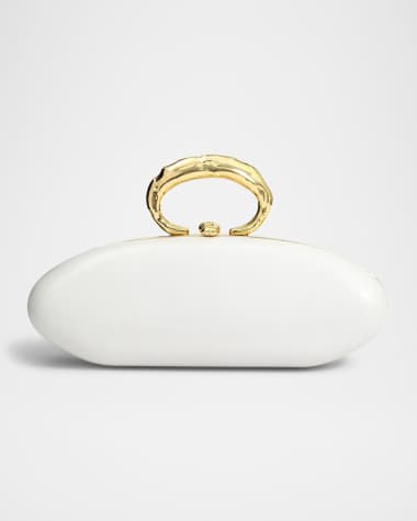 Alexis Bittar Molten Ring Bullet Leather Clutch Bag