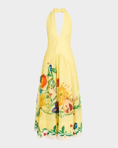 ALEMAIS Dahlia Halter Gown