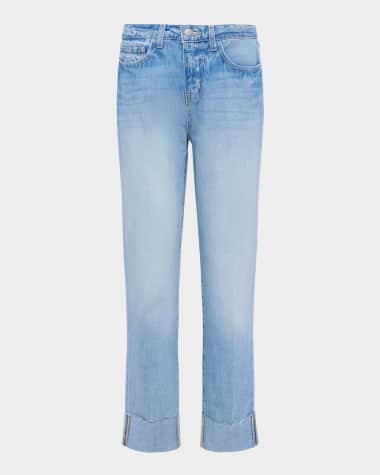 L'Agence Maribel High-Rise Straight Cuffed Jeans