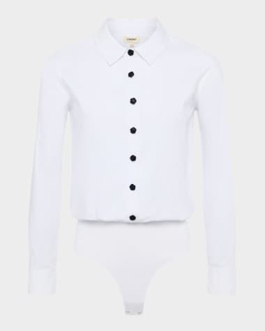 L'Agence Black Long-Sleeve Bodysuit
