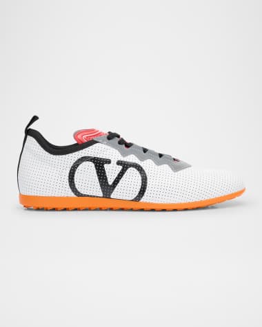 Valentino Garavani Men's Chromathon Perforated Leather Runner Sneakers
