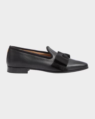 Valentino Garavani Men's Bowow Leather Venetian Loafers